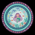 Mermaid Round Kids Rug Under the Sea Nursery Decor