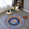 Kids Space Rug Rocket, Aliens, Rainbow Nursery Decor