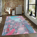 Kawaii Anime Rug, Pastel Pink Decor