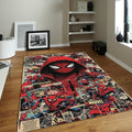 Spider-Man Rug, Comic Book Collage Marvel Superhero Decor Classic