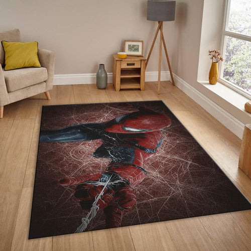 Spider-Man Rug, Web-Slinging Hero Art