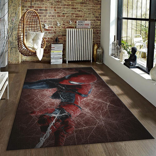 Spider-Man Rug, Web-Slinging Hero Art