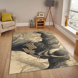 Venom Rug, Symbiote Art Marvel Superhero Decor Gamer Room Gift