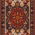 Traditional Oriental Rug, Red and Navy Blue