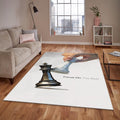 Modern Chess Rug, Low Poly Art Style