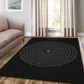 Pi Symbol Rug, Math Infinity Art Golden Spiral Numbers Science