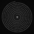 Pi Symbol Rug, Math Infinity Art Golden Spiral Numbers Science