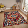 Traditional Oriental Rug, Red and Teal
