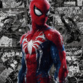 Spider-Man Rug, Marvel Gaming Art Retro Comic Book Decor Gamer