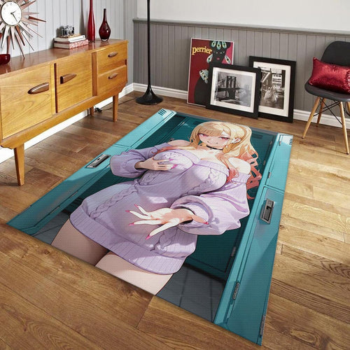 Sexy Waifu Rug, Ecchi Lewd Room Decor