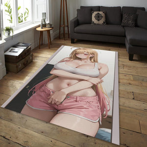 Sexy Waifu Mat, Ecchi Girl Art Blonde Waifu Gamer Room Gift