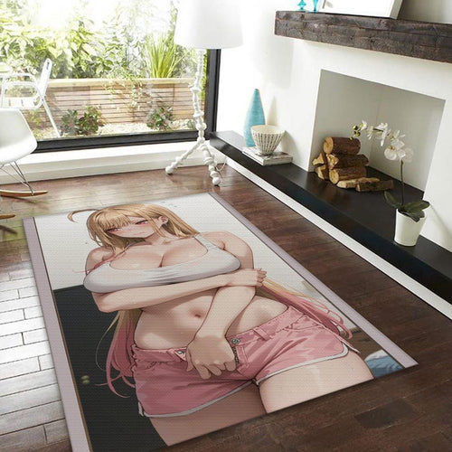 Sexy Waifu Mat, Ecchi Girl Art Blonde Waifu Gamer Room Gift