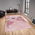 Wanderlust Map Mat, Pink World Map Art