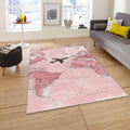 Wanderlust Map Mat, Pink World Map Art