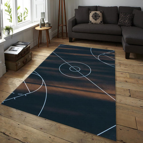 Basketball Court Rug, Sports Fan Decor