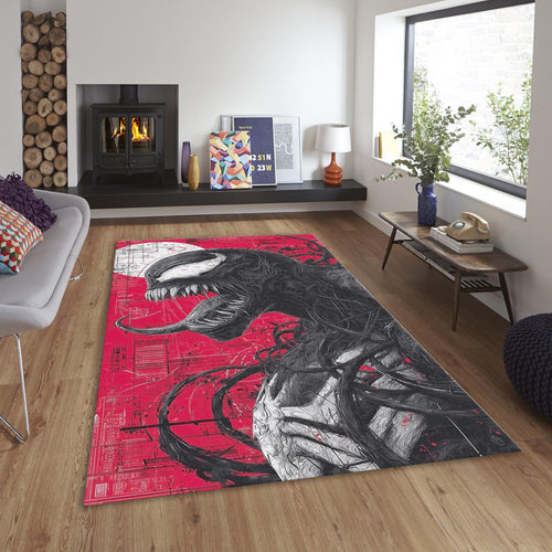 Venom Rug, Marvel Comics Art Villain Decor Spider-Man Fan Gift