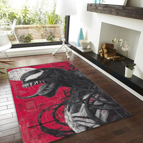 Venom Rug, Marvel Comics Art Villain Decor Spider-Man Fan Gift