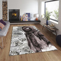 Black and White Spider-Man Rug, Gritty Comic Art