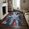Rug, Spider-Verse Leap of Faith Cyberpunk City Art Gamer Room