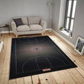 Minimalist Basketball Court Rug, Aerial View Art