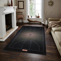 Minimalist Basketball Court Rug, Aerial View Art