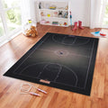 Minimalist Basketball Court Rug, Aerial View Art