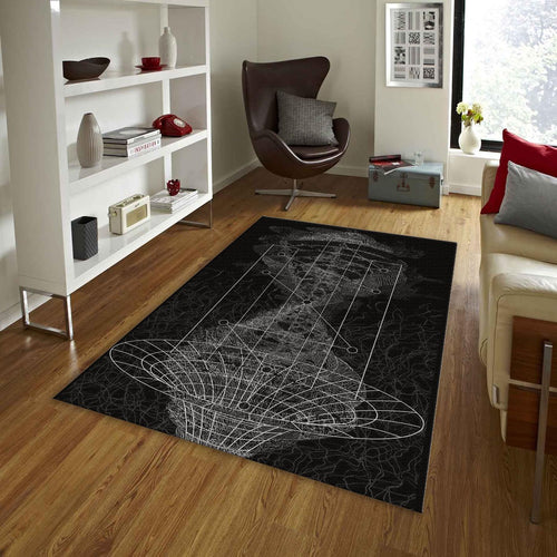 Sacred Geometry Rug, Abstract Spiritual Art