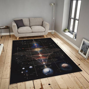 Cosmic Solar System Rug, Detailed Galaxy Map