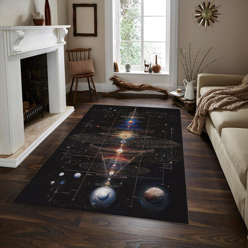 Cosmic Solar System Rug, Detailed Galaxy Map