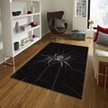 Gothic Spider Rug, Black and White Web Art