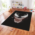 Venom Rug, Marvel Splatter Art Venom Face Decor Gothic Gamer Rug