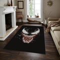 Venom Rug, Marvel Splatter Art Venom Face Decor Gothic Gamer Rug