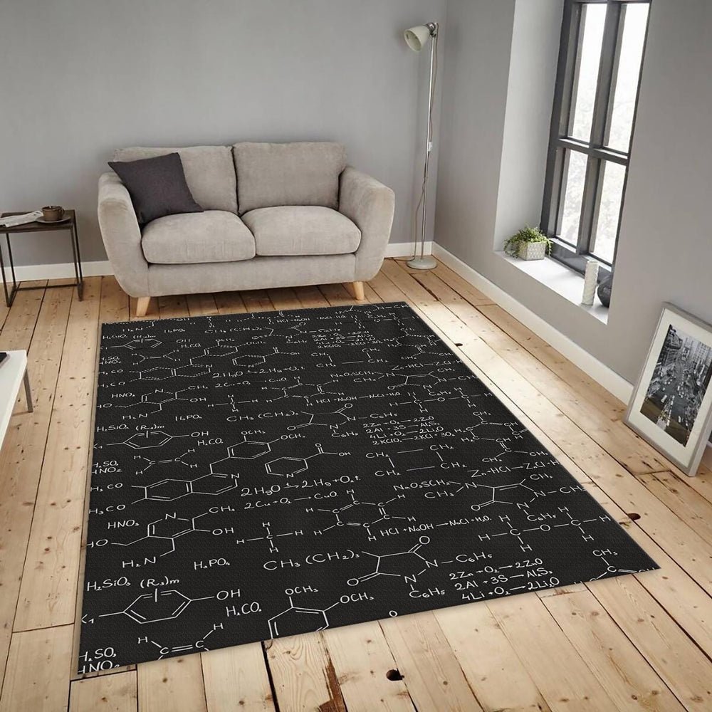 Chemistry Formula Rug, Science Chalkboard Art