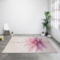 Pink Lotus Flower Rug, Spiritual Meditation Decor