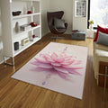 Pink Lotus Flower Rug, Spiritual Meditation Decor
