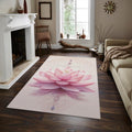 Pink Lotus Flower Rug, Spiritual Meditation Decor