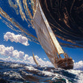 Stormy Sea Rug, Celestial Abstract Sky