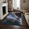 Stormy Sea Rug, Celestial Abstract Sky