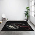 Venom Rug, Detailed Fan Art Dark Profile Decor Gothic Gamer Room