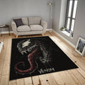 Venom Rug, Detailed Fan Art Dark Profile Decor Gothic Gamer Room
