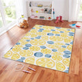 Watercolor Lemon Rug, Blueberry Fruit Art