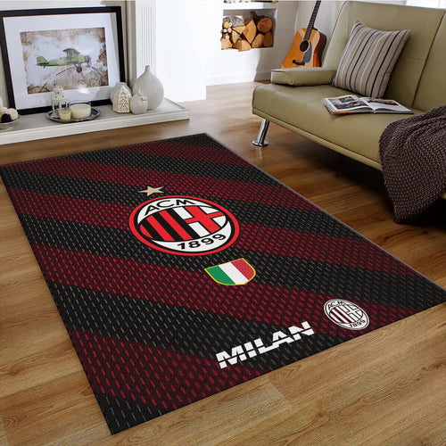 AC Milan Jersey Rug, Mesh Texture Design