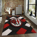 AC Milan Rug, Woven Texture Design Rossoneri Football Art 3D