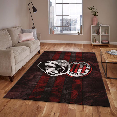 AC Milan Ultras Rug, Hooded Skull Art