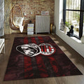 AC Milan Ultras Rug, Hooded Skull Art