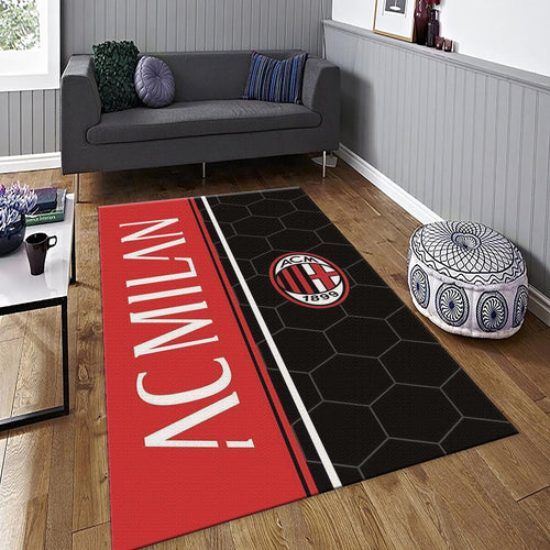 AC Milan Rug, Hexagon Pattern Design