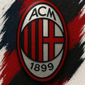 AC Milan Rug, Red Black Brush Strokes