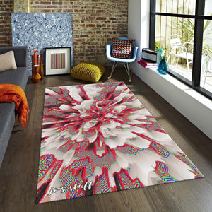 Modern Digital Art Mat, Vibrant Glitch Design