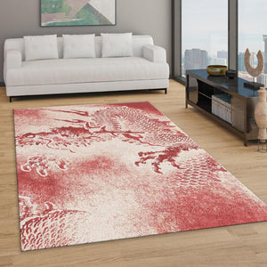 Asian Art Mat, Crimson Mythical Creature