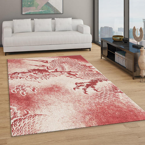 Asian Art Mat, Crimson Mythical Creature
